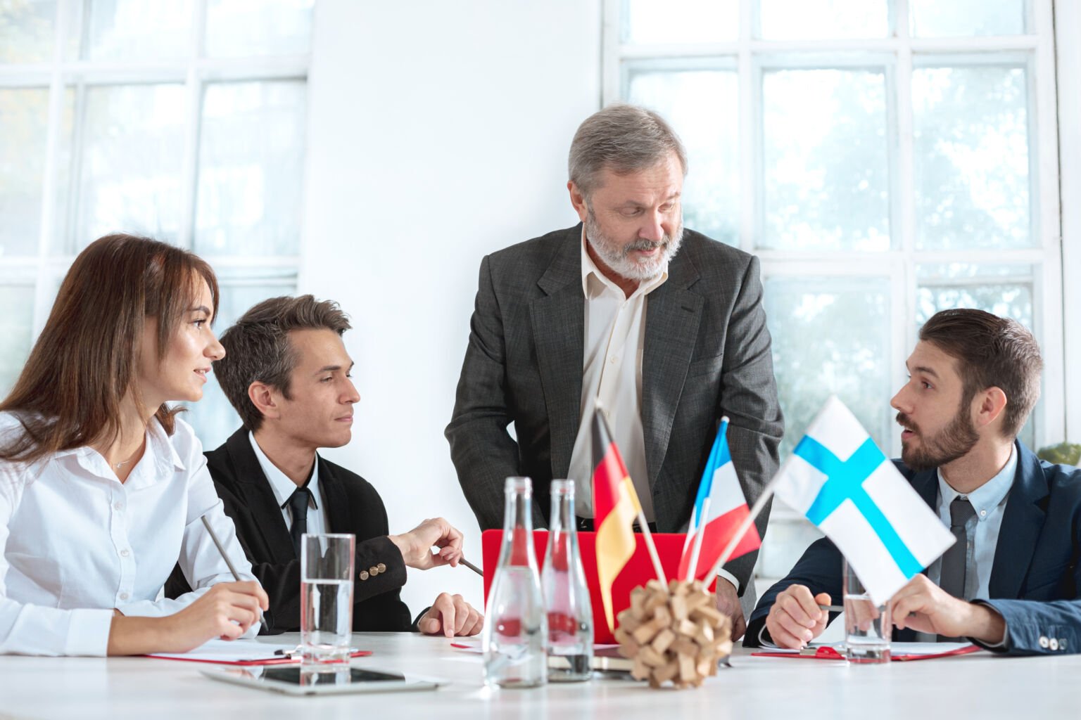 business people working together